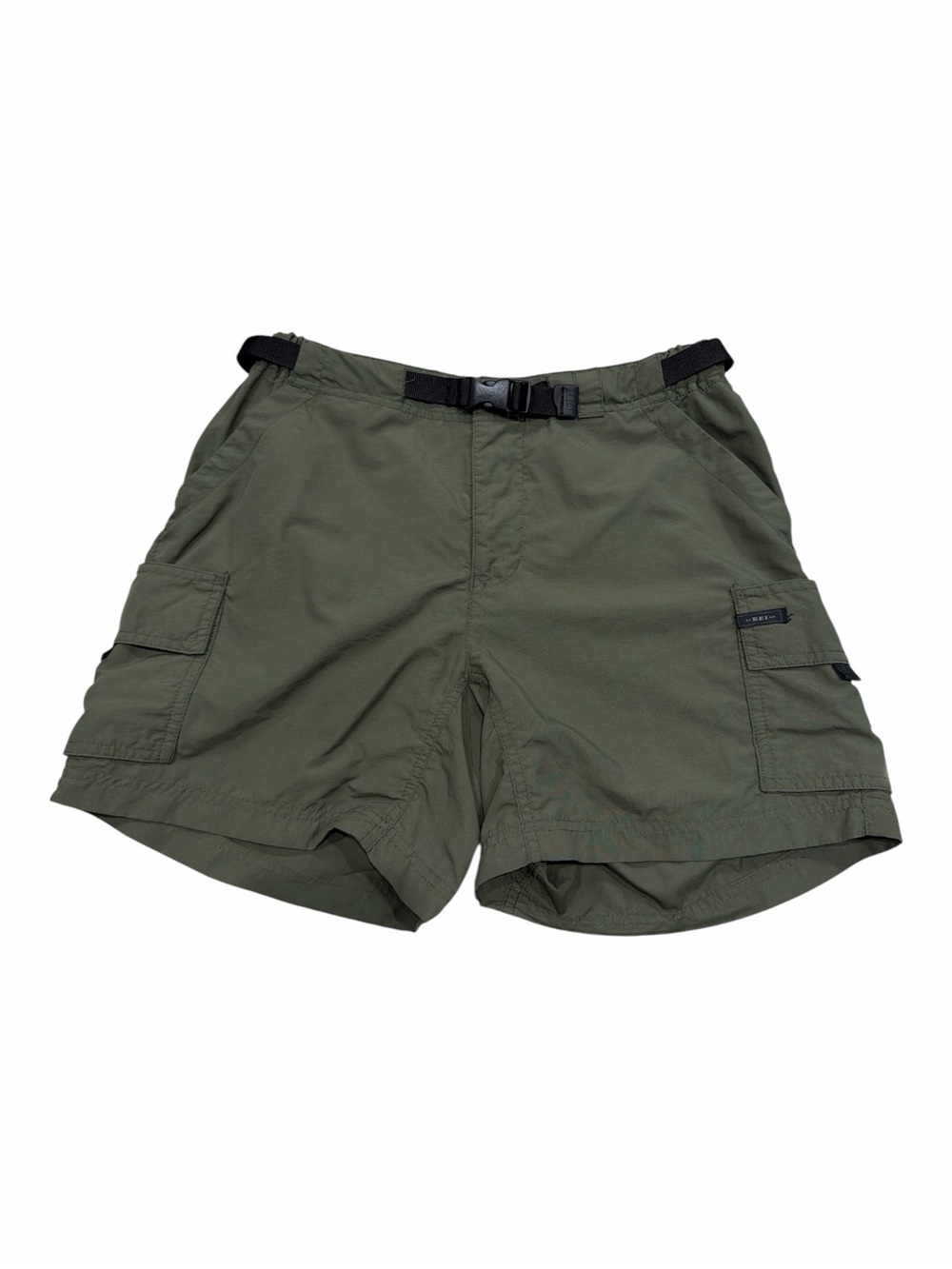 Rei Women’s Olive Green Cargo Hiking Shorts Utility Trail Outdoor Adjustable Wai
